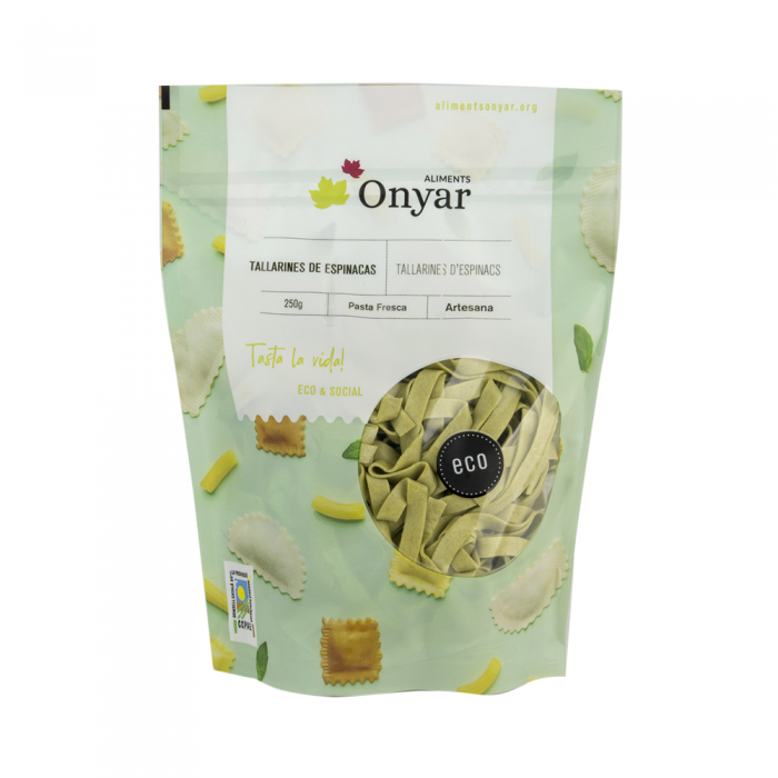 Tallarines d'espinacs - bossa 250 gr