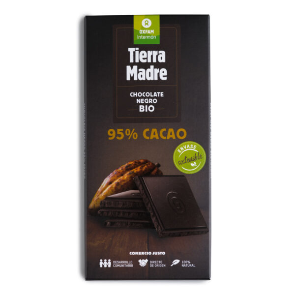Xocolata en rajola, 95%, 100g, ref. 10317402